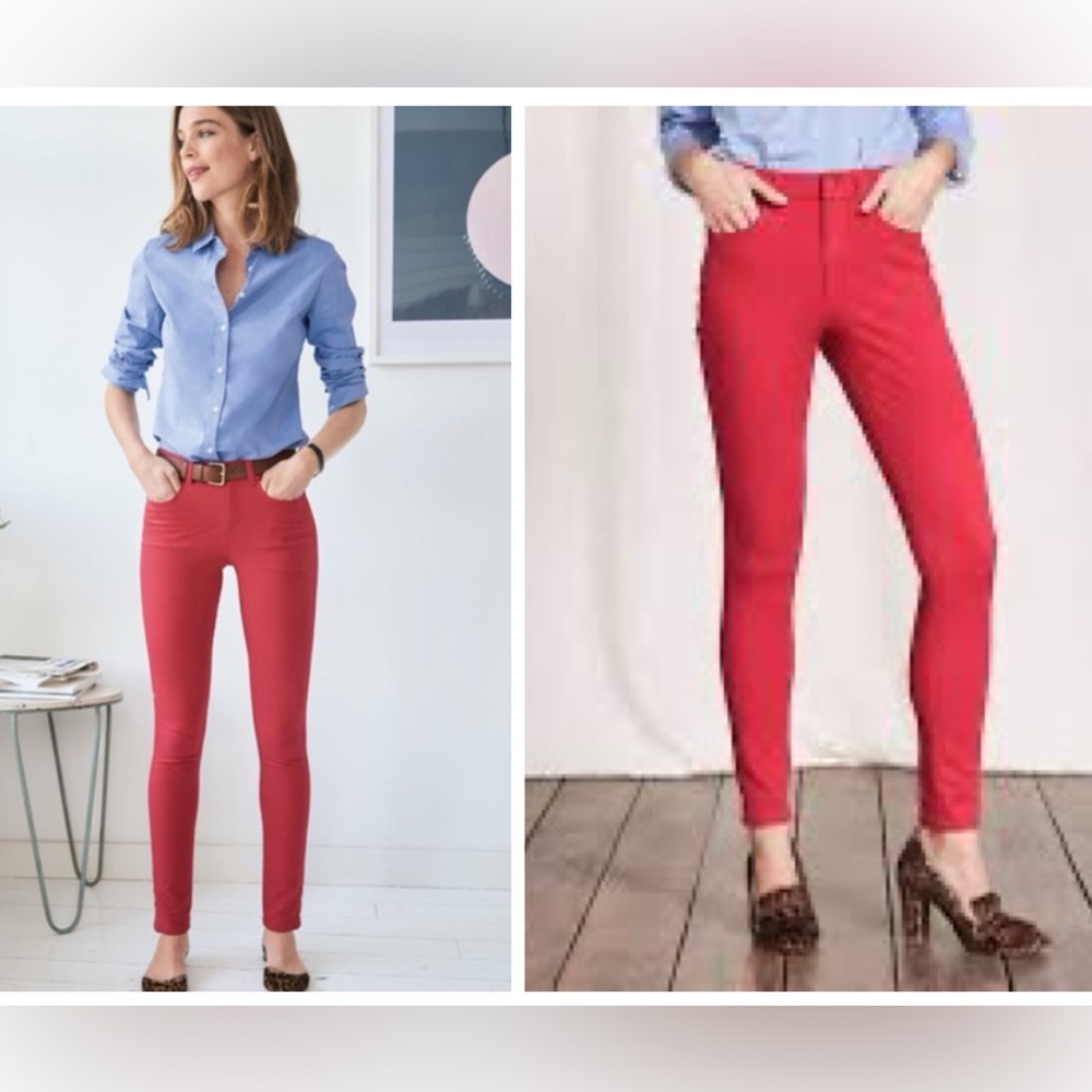 Boden The Portobello Bi Stretch Skinny Jeans Camellia Pink Red Size 6P